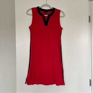 Nautica Red Sleeveless Cotton Tank Dress